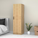 Ντουλάπα Ρούχων Victoria Megapap Μονόφυλλη Χρώμα Φυσικό Οξιάς 50x60x181εκ.