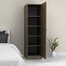 Ντουλάπα Ρούχων Victoria Megapap Μονόφυλλη Χρώμα Καρυδί 50x60x181εκ.