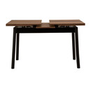 Τραπέζι Jemmy Megapap Επεκτεινόμενο Χρώμα Καρυδί - Μαύρο 120/153x75x77εκ.