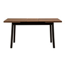 Τραπέζι Jemmy Megapap Επεκτεινόμενο Χρώμα Καρυδί - Μαύρο 120/153x75x77εκ.