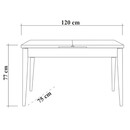 Τραπέζι Jemmy Megapap Επεκτεινόμενο Χρώμα Καρυδί - Μαύρο 120/153x75x77εκ.