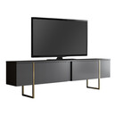 Έπιπλο Τηλεόρασης Luxe Megapap Χρώμα Ανθρακί - Χρυσό 180x30x50εκ.