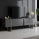 Έπιπλο Τηλεόρασης Luxe Megapap Χρώμα Ανθρακί - Χρυσό 180x30x50εκ.