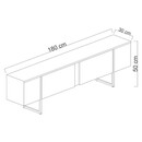 Έπιπλο Τηλεόρασης Luxe Megapap Χρώμα Ανθρακί - Χρυσό 180x30x50εκ.