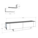 Έπιπλο Τηλεόρασης Matera Megapap Χρώμα Λευκό 150x31,5x41,6εκ.