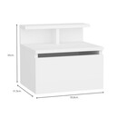 Κομοδίνο Επιτοίχιο Arsen Megapap Χρώμα Λευκό 39,8x31,9x35εκ. Κομοδίνο Επιτοίχιο Arsen Megapap Χρώμα Λευκό 39,8x31,9x35εκ.