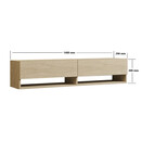 Έπιπλο Τηλεόρασης Επιτοίχιο Arges Megapap Χρώμα Travertine 140x29,6x30εκ.