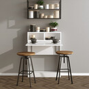 Τραπέζι Επιτοίχιο Πτυσσόμενο Bracke Megapap Χρώμα Λευκό 70x15x96εκ.