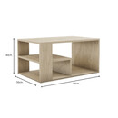 Τραπεζάκι Σαλονιού Rodom Megapap Χρώμα Travertine 80x50x40εκ.