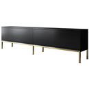 Έπιπλο Τηλεόρασης Lord Megapap Χρώμα Μαύρο - Χρυσό 180x30x47εκ.