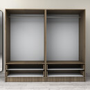 Ντουλάπα Ρούχων Victoria Megapap Τετράφυλλη με Συρτάρια Χρώμα Καρυδί 200x60x181εκ.