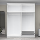 Ντουλάπα Ρούχων Victoria Megapap Τετράφυλλη με Πατάρι και Συρτάρια Χρώμα Λευκό 200x60x240εκ.