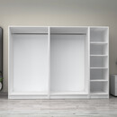 Ντουλάπα Ρούχων Victoria Megapap Πεντάφυλλη Χρώμα Λευκό 250x60x181εκ.