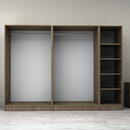 Ντουλάπα Ρούχων Victoria Megapap Πεντάφυλλη Χρώμα Καρυδί 250x60x181εκ.