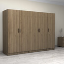 Ντουλάπα Ρούχων Victoria Megapap Πεντάφυλλη Χρώμα Καρυδί 250x60x181εκ.