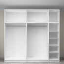 Ντουλάπα Ρούχων Victoria Megapap Πεντάφυλλη με Πατάρι Χρώμα Λευκό 250x60x240εκ.