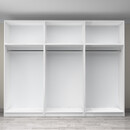 Ντουλάπα Ρούχων Victoria Megapap Εξάφυλλη με Πατάρι Χρώμα Λευκό 300x60x240εκ.