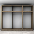 Ντουλάπα Ρούχων Victoria Megapap Εξάφυλλη με Πατάρι Χρώμα Καρυδί 300x60x240εκ.