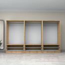 Ντουλάπα Ρούχων Victoria Megapap Εξάφυλλη με Συρτάρια Χρώμα Φυσικό Οξιάς 300x60x181εκ.