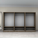 Ντουλάπα Ρούχων Victoria Megapap Εξάφυλλη με Συρτάρια Χρώμα Καρυδί 300x60x181εκ.