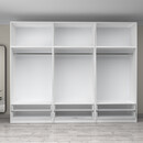Ντουλάπα Ρούχων Victoria Megapap Εξάφυλλη με Πατάρι και Συρτάρια Χρώμα Λευκό 300x60x240εκ.