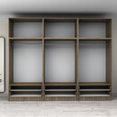 Ντουλάπα Ρούχων Victoria Megapap Εξάφυλλη με Πατάρι και Συρτάρια Χρώμα Καρυδί 300x60x240εκ.