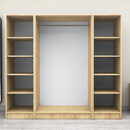 Ντουλάπα Ρούχων Victoria Megapap Τετράφυλλη Χρώμα Φυσικό Οξιάς 200x60x181εκ.