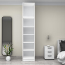 Ντουλάπα Ρούχων Victoria Megapap Μονόφυλλη με Πατάρι Χρώμα Λευκό 50x60x240εκ.