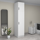 Ντουλάπα Ρούχων Victoria Megapap Μονόφυλλη με Πατάρι Χρώμα Λευκό 50x60x240εκ.