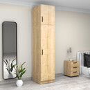 Ντουλάπα Ρούχων Victoria Megapap Μονόφυλλη με Πατάρι Χρώμα Φυσικό Οξιάς 50x60x240εκ.