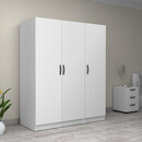 Ντουλάπα Ρούχων Victoria Megapap Τρίφυλλη Χρώμα Λευκό 150x60x181εκ.
