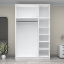 Ντουλάπα Ρούχων Victoria Megapap Τρίφυλλη με Πατάρι Χρώμα Λευκό 150x60x240εκ.