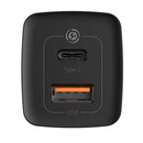 Baseus Φορτιστής Ταχείας Φόρτισης Gan2 Lite Usb+usb-c 65w eu (Μαύρο)