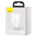 Baseus Γρήγορος Φορτιστής Super si 1c 30w (Λευκό)