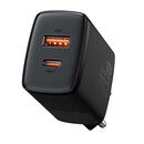 Baseus Φορτιστής Compact Quick Charger Usb, usb-c 20w (Μαύρο)