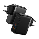 Baseus Φορτιστής gan usb-C+usb, 100w με Καλώδιο 1m (Μαύρο)