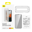 Baseus Προστατευτικό Οθόνης Tempered Glass Sapphire με Φίλτρο Ιδιωτικότητας για Iphone 15 pro (Διαφανές)