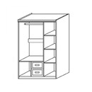 Ντουλάπα ArteLibre PROTEA Μαύρο Μοριοσανίδα 120x50x195cm