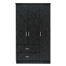 Ντουλάπα ArteLibre FRITILLARIA Μαύρο Μοριοσανίδα 89x42x181cm