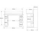 Γραφείο ArteLibre FIFE Φυσικό/Φυστικί Μοριοσανίδα/Μελαμίνη 124x58x98cm