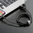 Baseus Καλώδιο usb σε Lightning Cafule 2.4a 0.5m (Γκρι/μαύρο)