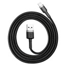 Baseus Καλώδιο usb σε Lightning Cafule 2.4a 0.5m (Γκρι/μαύρο)