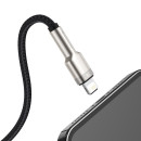 Baseus Καλώδιο usb σε Lightning Cafule Metal Braided, 2.4a, 1m (Μαύρο)