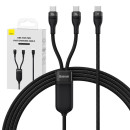 Baseus Καλώδιο usb 2σε1 Flash Series usb-c σε usb-c 100w, 1.5m (Μαύρο)
