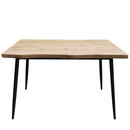 Τραπέζι Τραπεζαρίας ArteLibre AMADORA Φυσικό/Μαύρο Μοριοσανίδα/PVC/Μέταλλο 120x80x75cm
