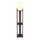 Φωτιστικό Δαπέδου Verma i Megapap e27 Mdf/ύφασμα pvc Χρώμα Wenge - Κρεμ 18,5x18,5x142εκ.