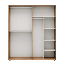 Ντουλάπα Ρούχων Oryana Megapap Τετράφυλλη Χρώμα Καρυδί 180x62x210εκ.