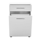 Ντουλάπι - Καλάθι Απλύτων Diamond Megapap Χρώμα Λευκό Gloss 52x38x83εκ.