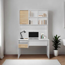 Γραφείο Εργασίας London Megapap Χρώμα Λευκό - oak 120x60x196εκ.