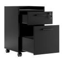 Συρταριέρα Γραφείου Gamer Megapap Τροχήλατη με Κλειδαριά Χρώμα Μαύρο 40x40x56εκ.